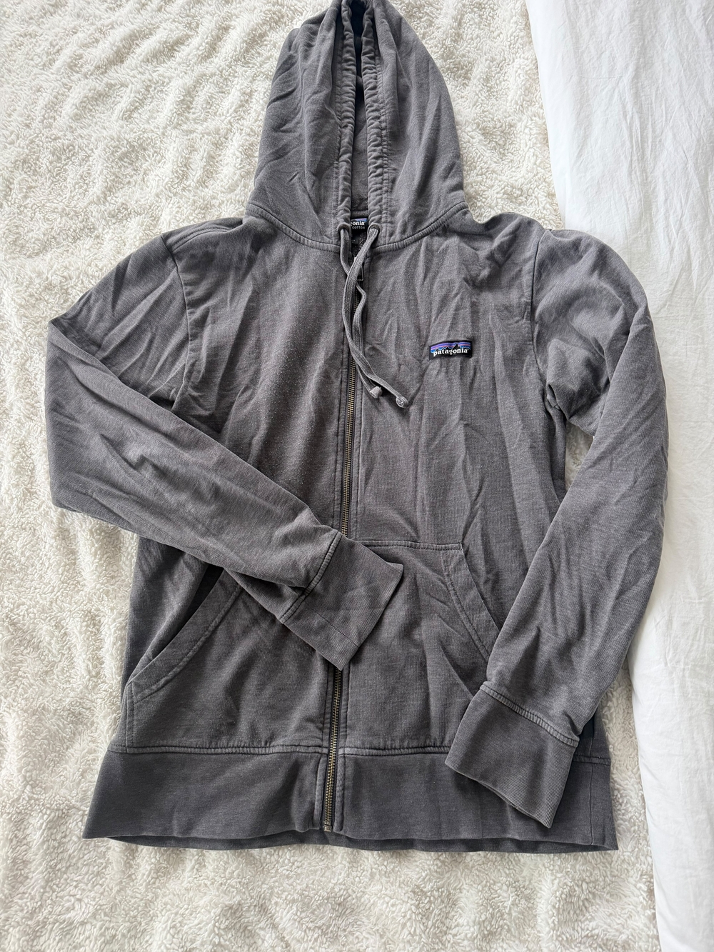 Patagonia Full-Zip Hoodie Women's Size Small Gray Organic Cotton Blend